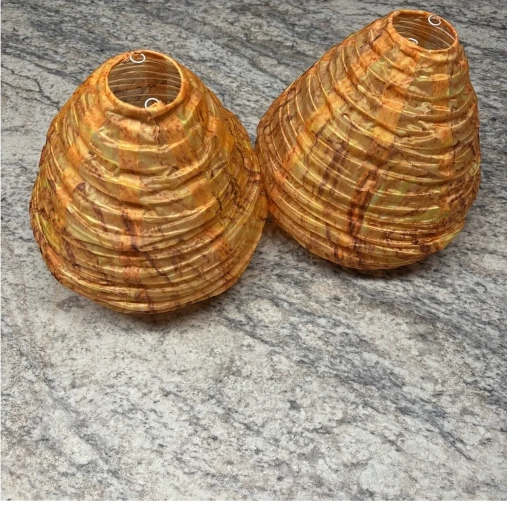 Orange Paper Lanterns Set of 2 13 inches each